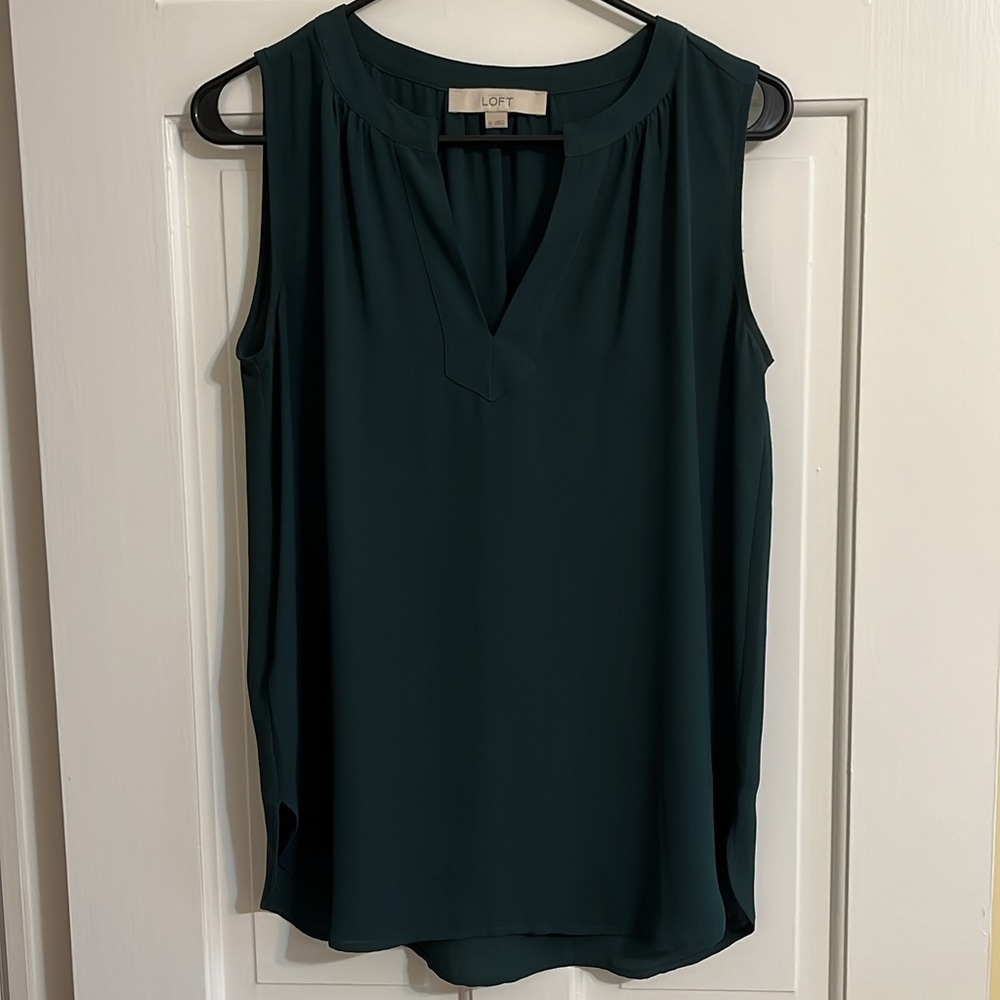 Loft dark green blouse